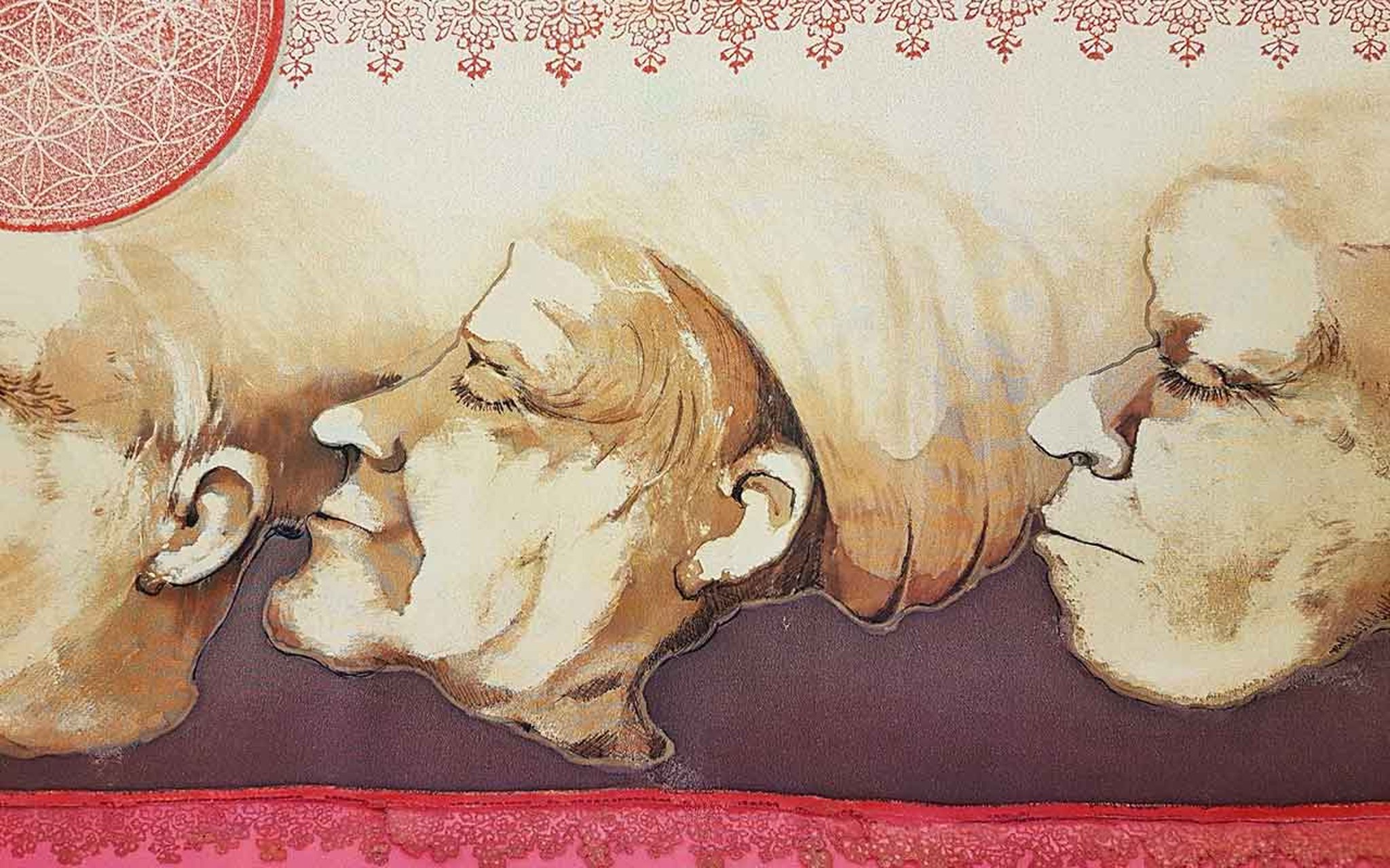 Detail of a silk work from the Fearless project