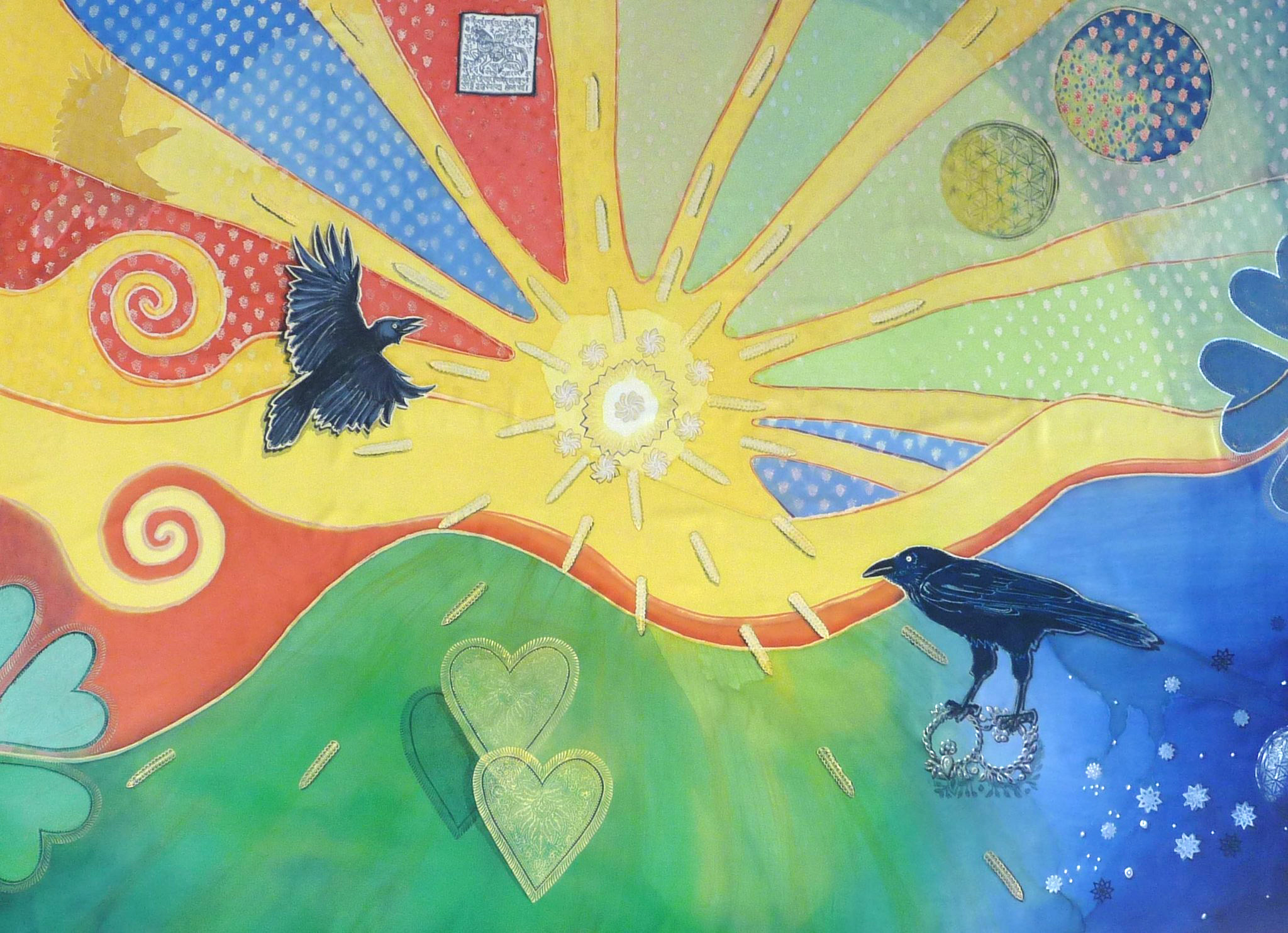 Raven, Ritual cloth, 135 × 180 cm