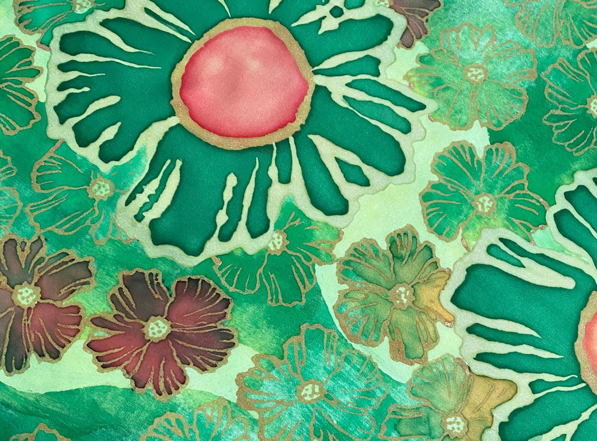 Detail Green River, Shoulder silk, green