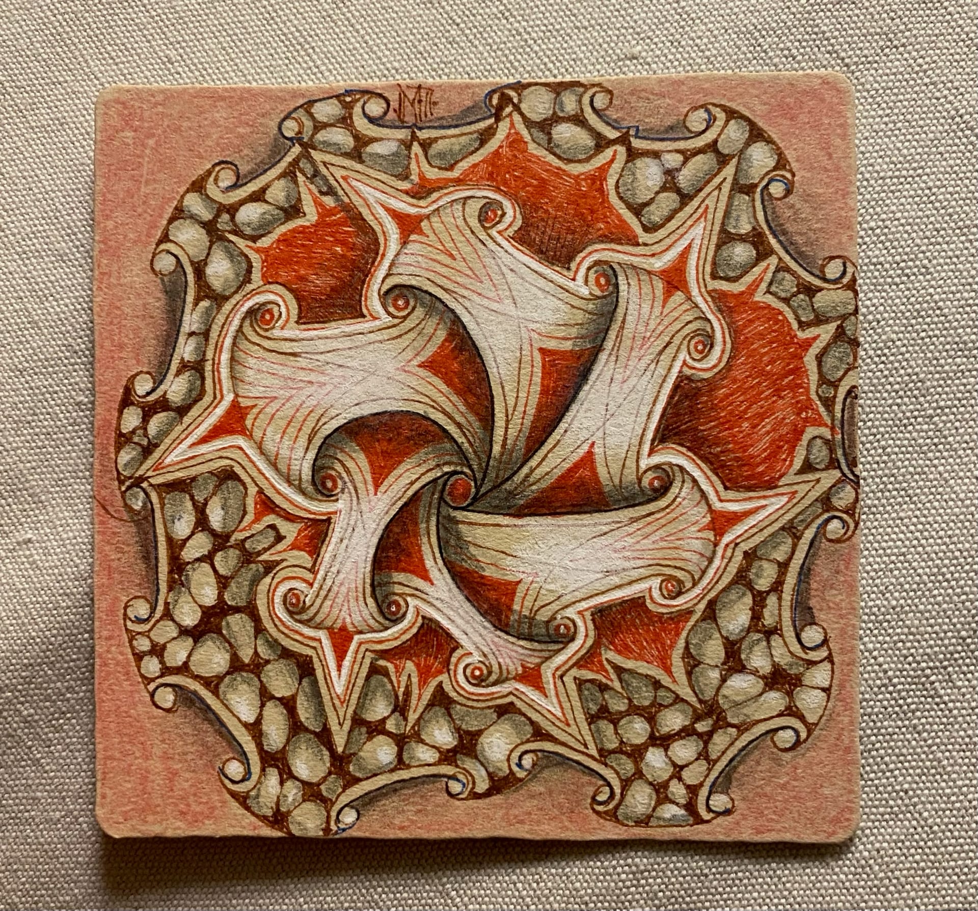 Spiky Huggins, Tile, 9x9 cm